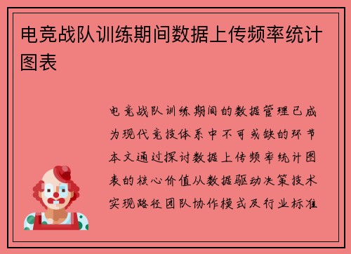 电竞战队训练期间数据上传频率统计图表